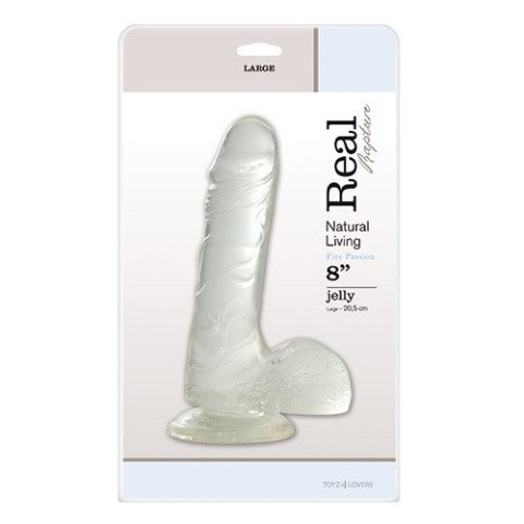 Dildo-JELLY DILDO REAL RAPTURE CLEAR 8""""""""