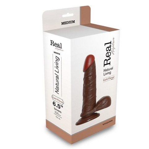 Dildo-REALISTIC DILDO REAL RAPTURE BROWN 6.5""""""""""""""""