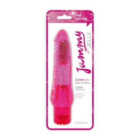 Wibrator-VIBRATOR JAMMY JELLY CLASSY GLITTER PINK