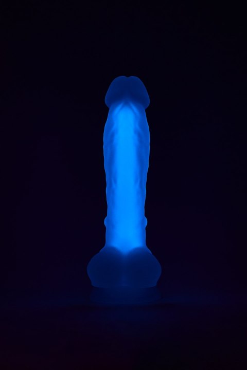 RADIANT SOFT SILICONE GLOW IN THE DARK DILDO MEDIUM PURPLE