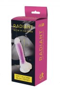 RADIANT SOFT SILICONE GLOW IN THE DARK DILDO MEDIUM PURPLE