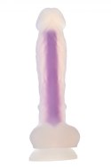 RADIANT SOFT SILICONE GLOW IN THE DARK DILDO MEDIUM PURPLE