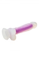 RADIANT SOFT SILICONE GLOW IN THE DARK DILDO MEDIUM PURPLE