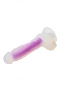 RADIANT SOFT SILICONE GLOW IN THE DARK DILDO MEDIUM PURPLE