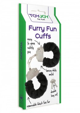 Kajdanki-FURRY FUN CUFFS BLACK PLUSH