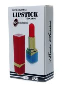 Mini wibrator w kształcie pomatki-Lipstick Vibrator - Red