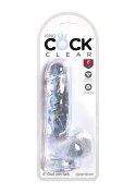 King Cock 6 Inch Cock w Balls Transparent