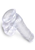 King Cock 6 Inch Cock w Balls Transparent