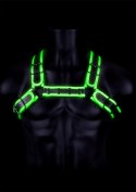 Buckle Bulldog Harness - GitD - Neon Green/Black - S/M