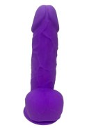 REAL LOVE DILDO WITH BALLS 8.5INCH PURPLE