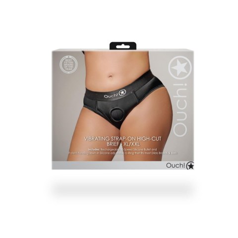 Vibrating Strap-on High-cut Brief - XL/XXL