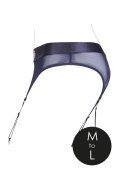 Vibrating Strap-on Thong with Adjustable Garters - M/L