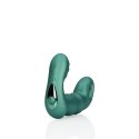 Beaded Vibrating Prostate Massager with Remote Control - Metallic Green