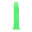 Slim Realistic Dildo with Suction Cup - Glow in the Dark - 9'' / 22,5 cm