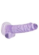 7"" / 18 cm Realistic Dildo With Balls - Purple