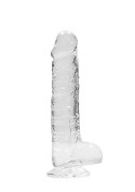 8"" / 20 cm Realistic Dildo With Balls - Transparent