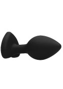 Diamond Heart Butt Plug - Large - Black