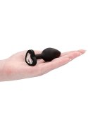 Diamond Heart Butt Plug - Regular - Black