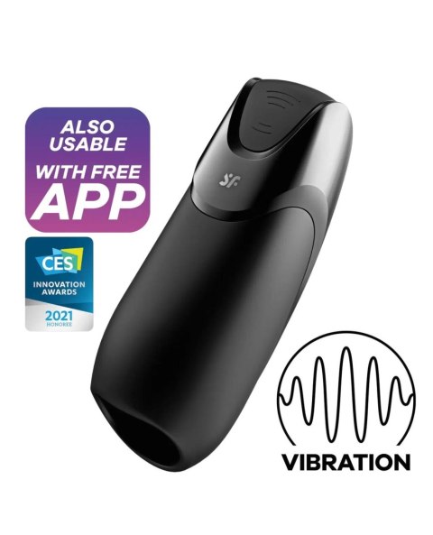 Nowoczesny masturbator-Men Vibration+ Connect App black