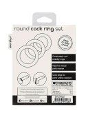 Round Cock Ring Set - Black