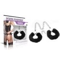 Fetish Pleasure Fluffy Leg Cuffs Black