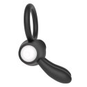 Power Clit Silicone Cockring Black