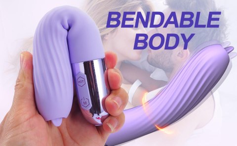 Podgrzewany wibrator z Języczkiem do stymulacji łechtaczki lub punktu G. 10 funkcji wibracji.Długość: 18 cm. Podgrzewany wibrator z Języczkiem do stymulacji łechtaczki lub punktu G. 10 funkcji wibracji.Długość: 18 cm.