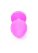 Plug-Jewellery Pink Silicon PLUG Medium- Light Blue Diamond