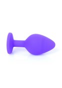 Plug-Jewellery Purple Silicon PLUG Medium- Red Diamond