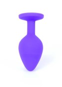 Plug-Jewellery Purple Silicon PLUG Medium- Red Diamond