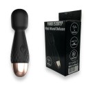 Power Escorts - Mini Wand De Luxe - Black - 11,6 Cm / 4.5 Inch Silicone Wand Massager