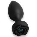 Power Escorts - Princess Plug - Remote Rose Design Plug - USB Rechargeable - 10 Functions - Black