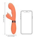 Silicone Rabbit Vibrator with Ribbed Clitoral Stimulator