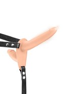 DOUBLE STRAP-ON VIBRATING FLESH STRAP-ON DILDO