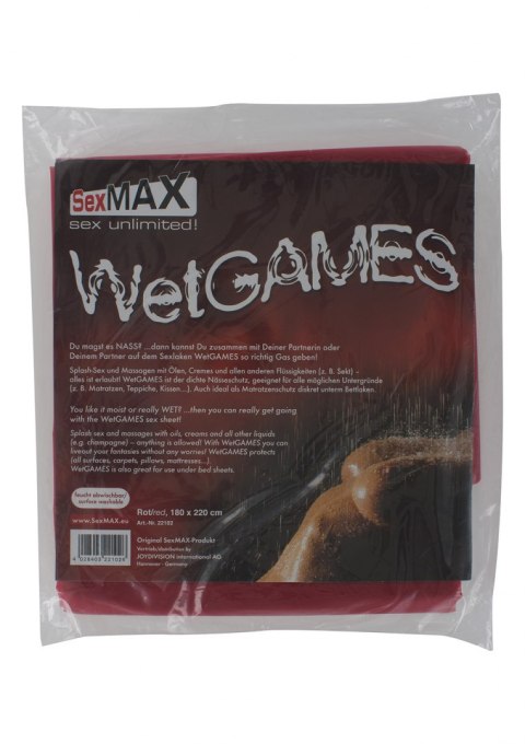 BDSM-SexMAX WetGAMES Sex sheet, 180 x 220 cm, red