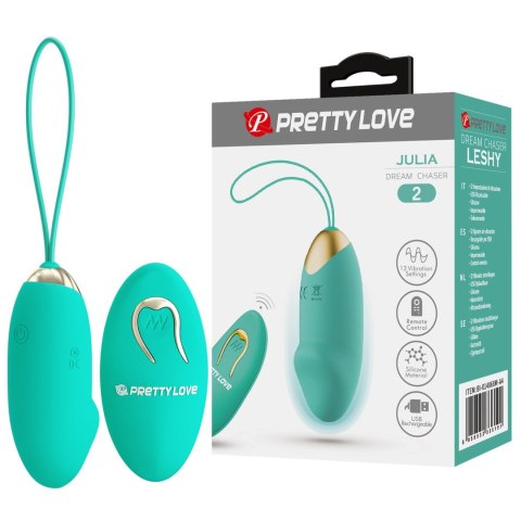 PRETTY LOVE - JULIA Dream chaser 2, Green, Wireless remote control 12 vibration functions