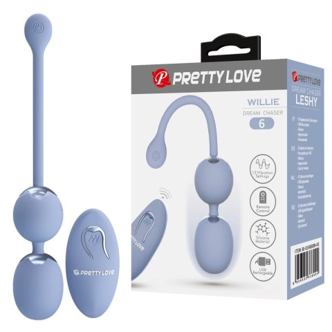 PRETTY LOVE - WILLIE Dream chaser 6, Blue, Wireless remote control 12 vibration functions Memory function PRETTY LOVE - WILLIE Dream chaser 6, Blue, Wireless remote control 12 vibration functions Memory function