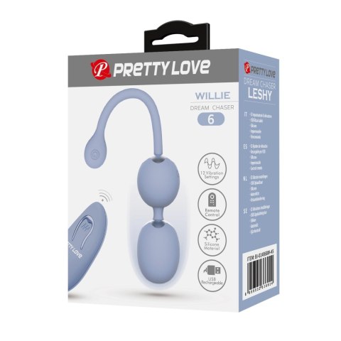 PRETTY LOVE - WILLIE Dream chaser 6, Blue, Wireless remote control 12 vibration functions Memory function PRETTY LOVE - WILLIE Dream chaser 6, Blue, Wireless remote control 12 vibration functions Memory function
