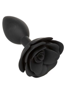 Large Rose Anal Plug Black