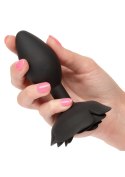 Large Rose Anal Plug Black