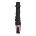 Power Escorts - Driller De Luxe Black - 21 Cm / 8.2 Inch Fat Silicone Realistic Vibrator