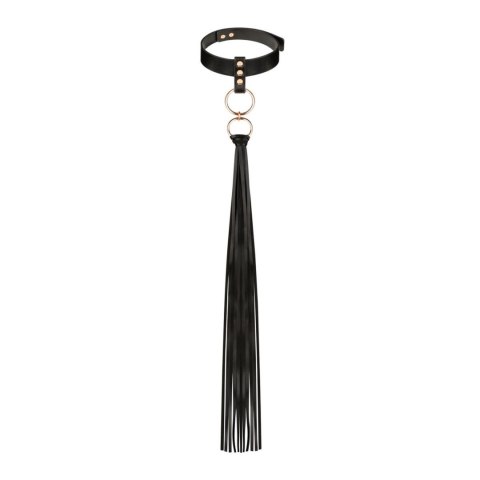 Rosy Gold - Collar with Flogger - Black