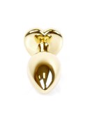 Plug-Jewellery Gold Heart PLUG- Black