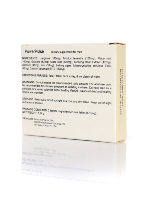 PowerPulsepowoduje szybką i długą erekcję. Pakiet zawiera 2 opakowania produktu Supl.diety PowerPulsepowoduje szybką i długą erekcję. Pakiet zawiera 2 opakowania produktu Supl.diety