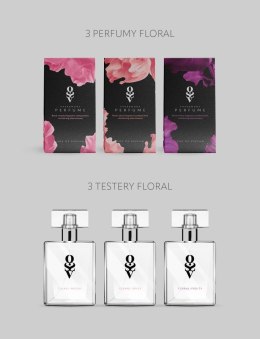 Zestaw 3 perfum MIX Floral + 3 testery