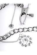 FETISH FANTASY SERIES CRYSTAL NIPPLE CLAMPS SILVER