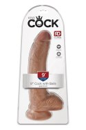 KING COCK 9 INCH COCK WITH BALLS TAN