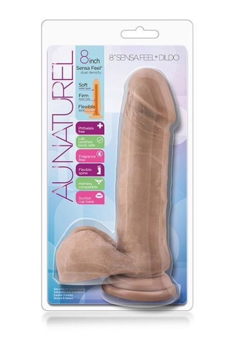 AU NATUREL 8INCH SENSA FEEL DILDO LATIN