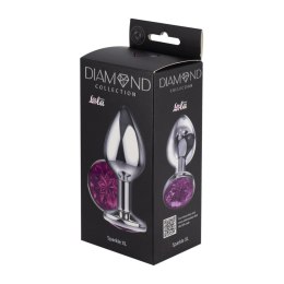 Enlarged Anal Plug Diamond Purple Sparkle XL