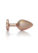 Plug-Jewellery Pearl Gold Heart PLUG- Clear M